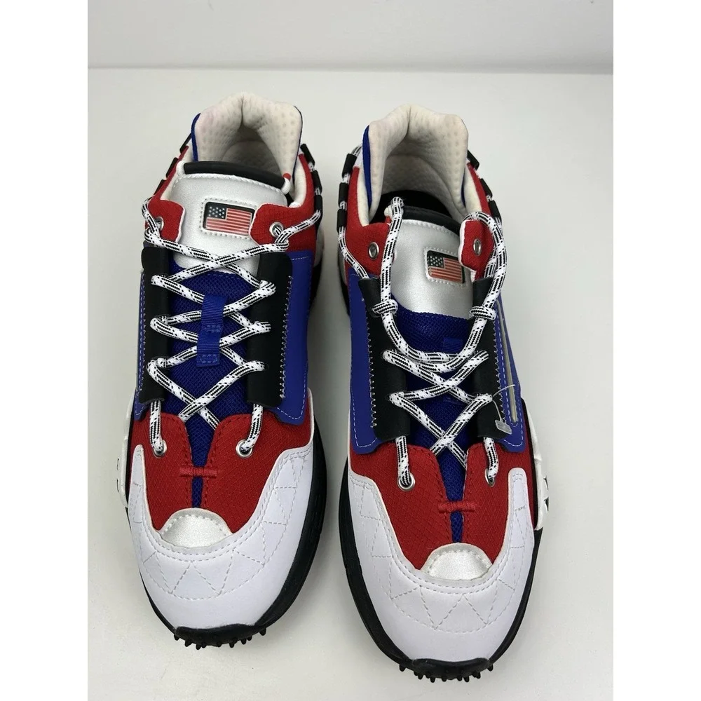 Polo Sport Ralph Lauren PS200 Sneakers Men 9.5 Red White Blue USA Athletic Shoes